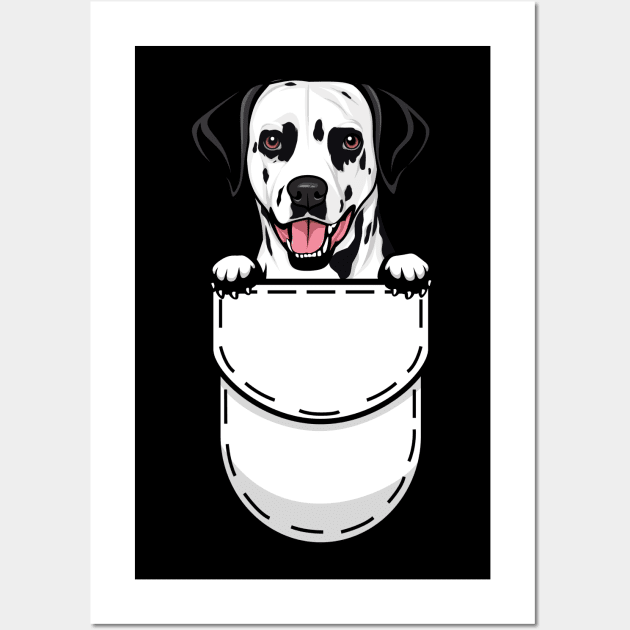 Funny Dalmatian Pocket Dog Wall Art by Pet My Dog